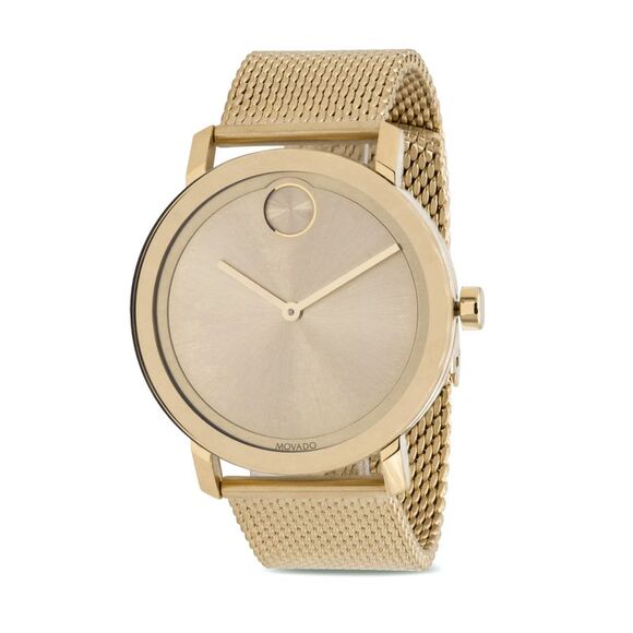 Movado Bold Gold-Tone Mens Watch - Picture 1 of 3